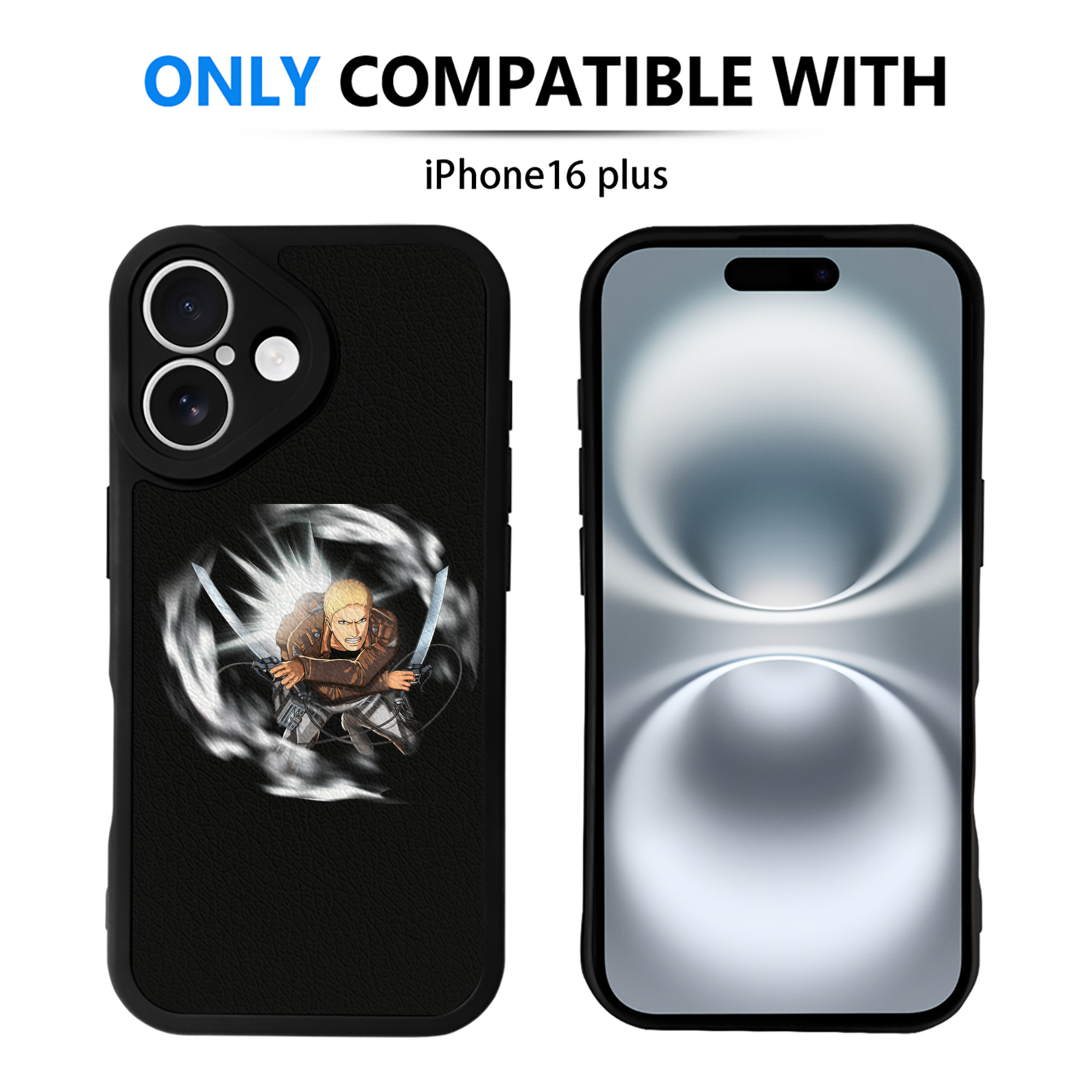 （画像用） 進撃の巨人 ライナー・ブラウン Attack on Titan Reiner Braun 【iPhone 16シリーズ対応】シリコンスマホケース（レザー調） 材質：シリコン